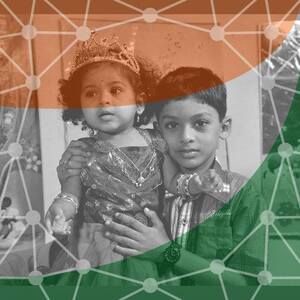 My own sister's FB profile with her kids and the Indian flag My own sister's FB profile with her kids and the Indian flag