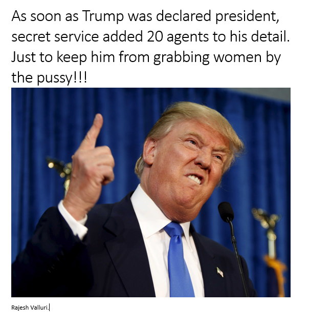 All we can do is just laugh and accept the fact that it’s going to be President Trump