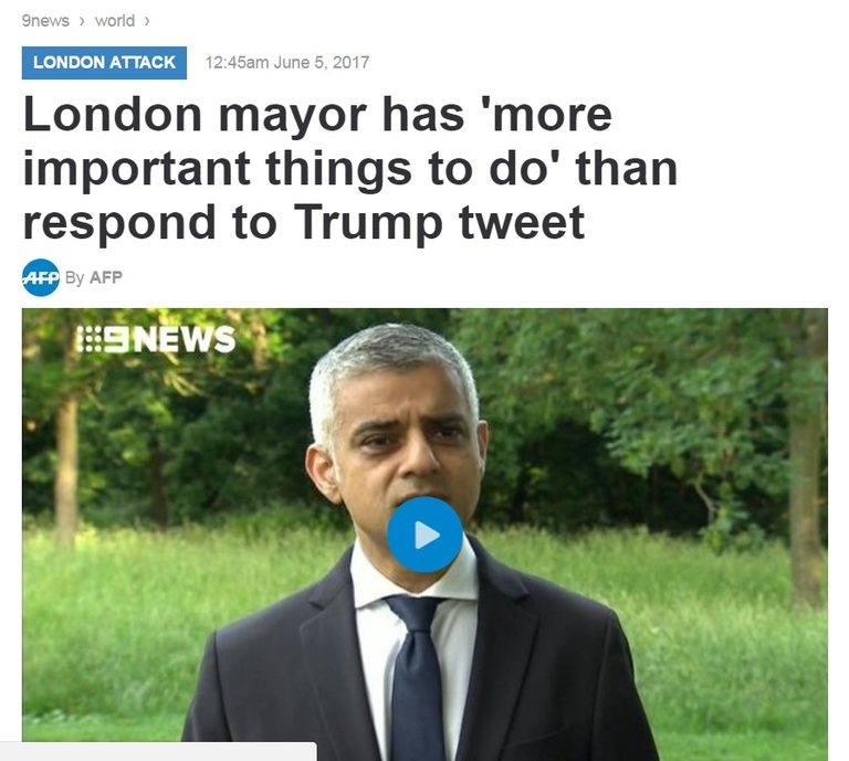 Not Now Donald, says London’s mayor